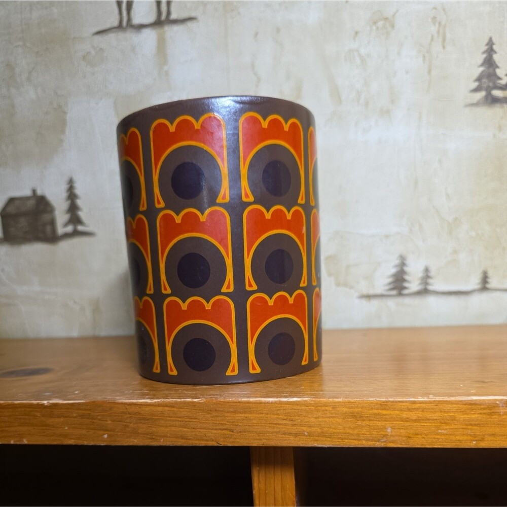 Arthur Woods Pottery 1970s Geometric MCM Bold England
